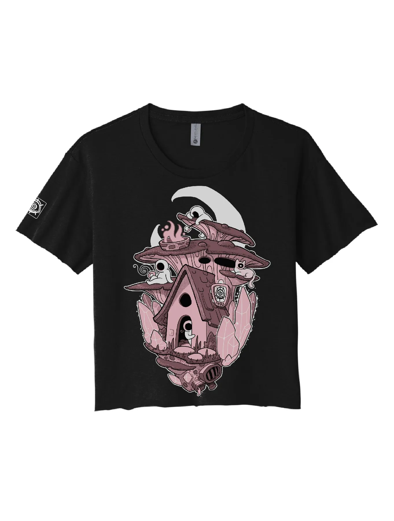 Chill Comfort Wear Mushroom House ?? Cropped T-Shirt