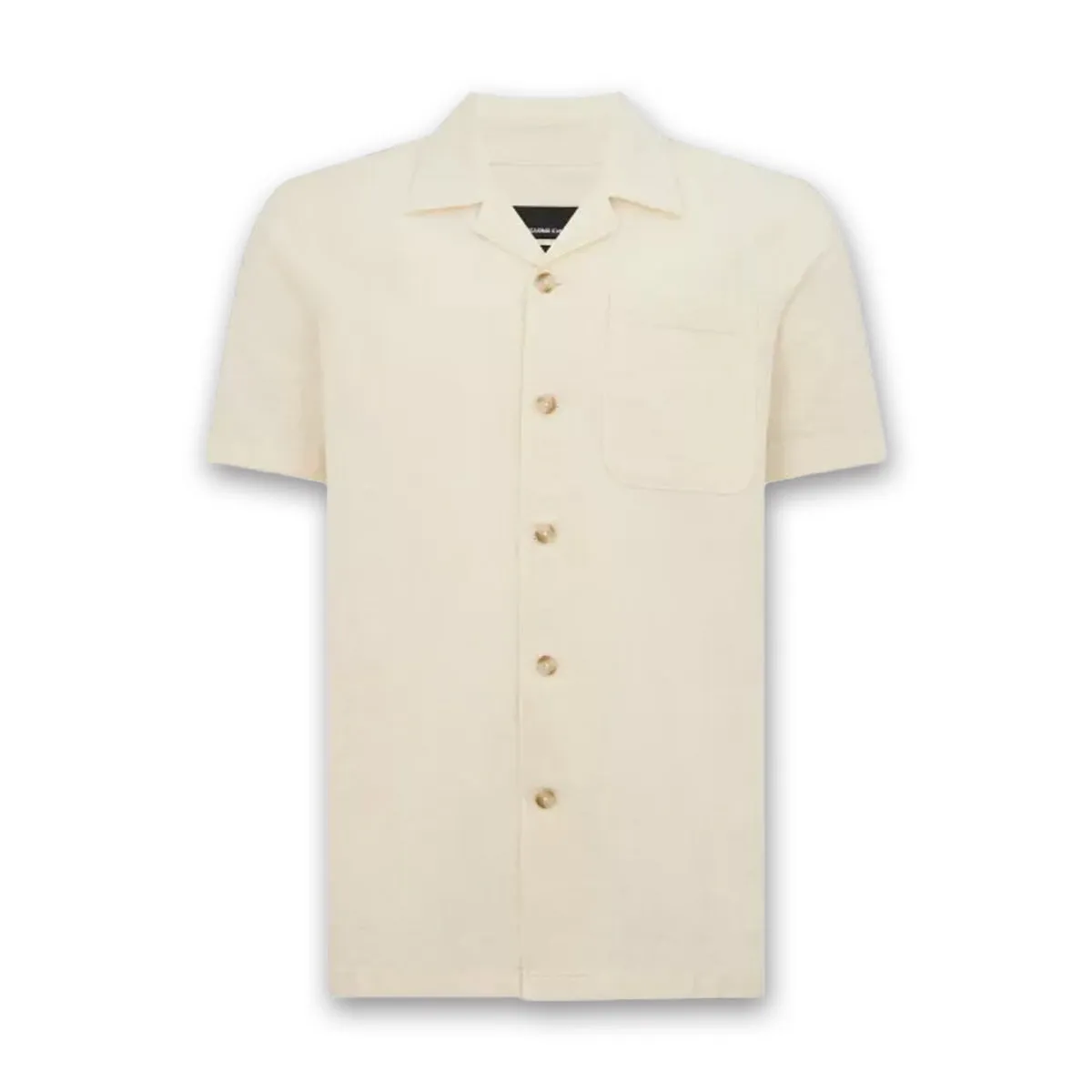 Everyday Fashion Look Remus - Paolo Tapered Fit Cotton-Linen SS Shirt in Stone