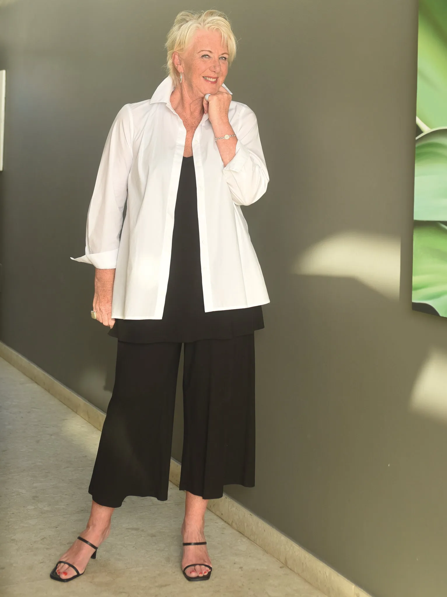 Decorative stitching Renee Jersey Trouser - Black