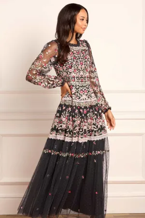 Ribbon Bouquet Gown Sleek Volume Delicate Touch