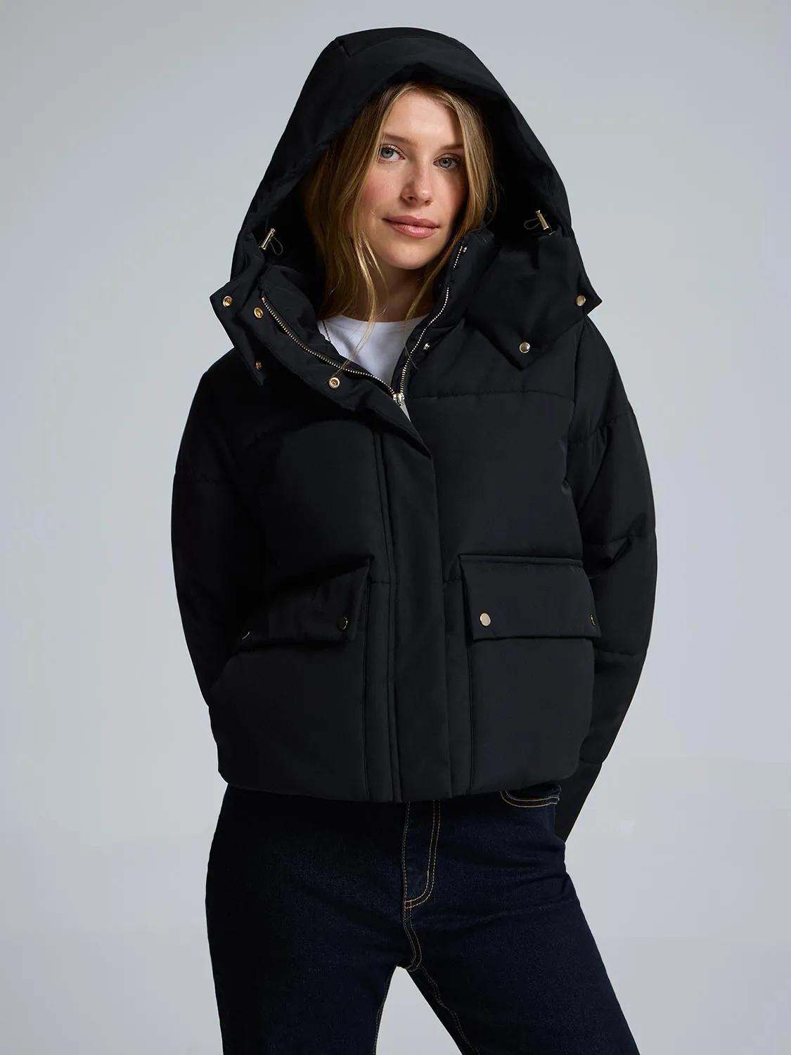 Short Utility Puffer Jacket Interchangeable Liners