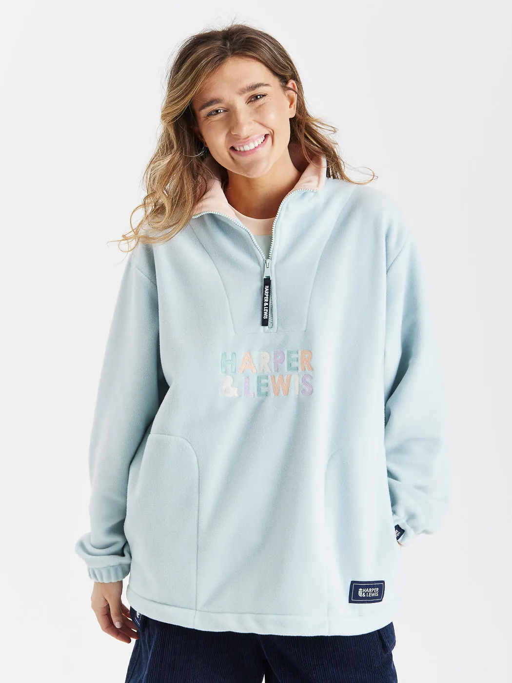 Soft Core Robin 1/4 Zip Fleece Pale Sage