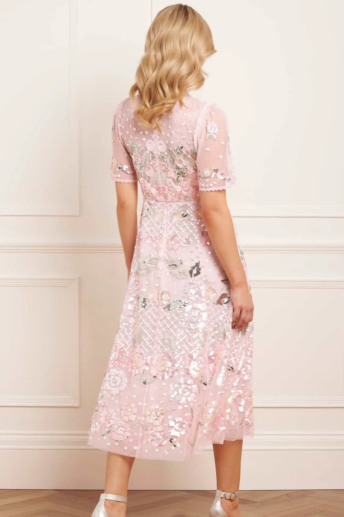 Rosalie Short Sleeve Ballerina Dress Comfort Waist Fit flowy style