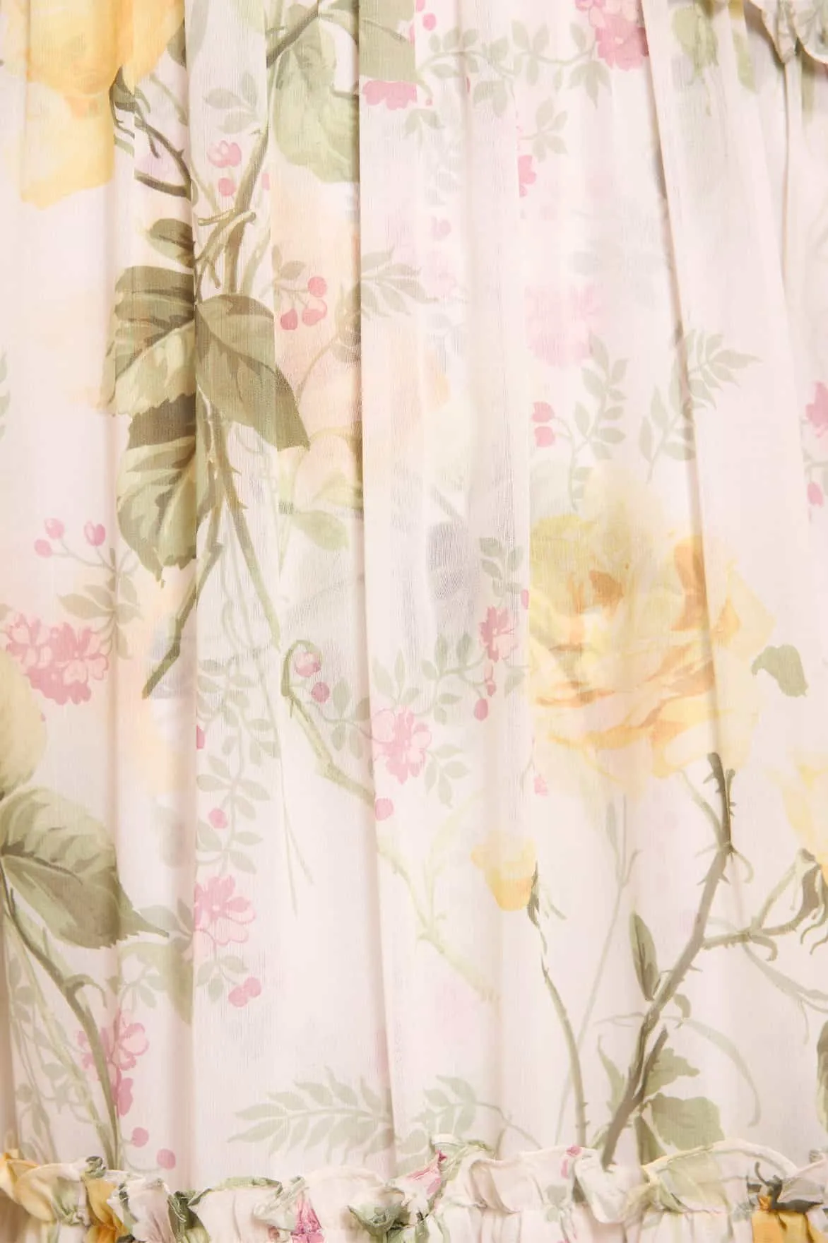 Bold Look Rose Chiffon Long Sleeve Micro Mini Dress