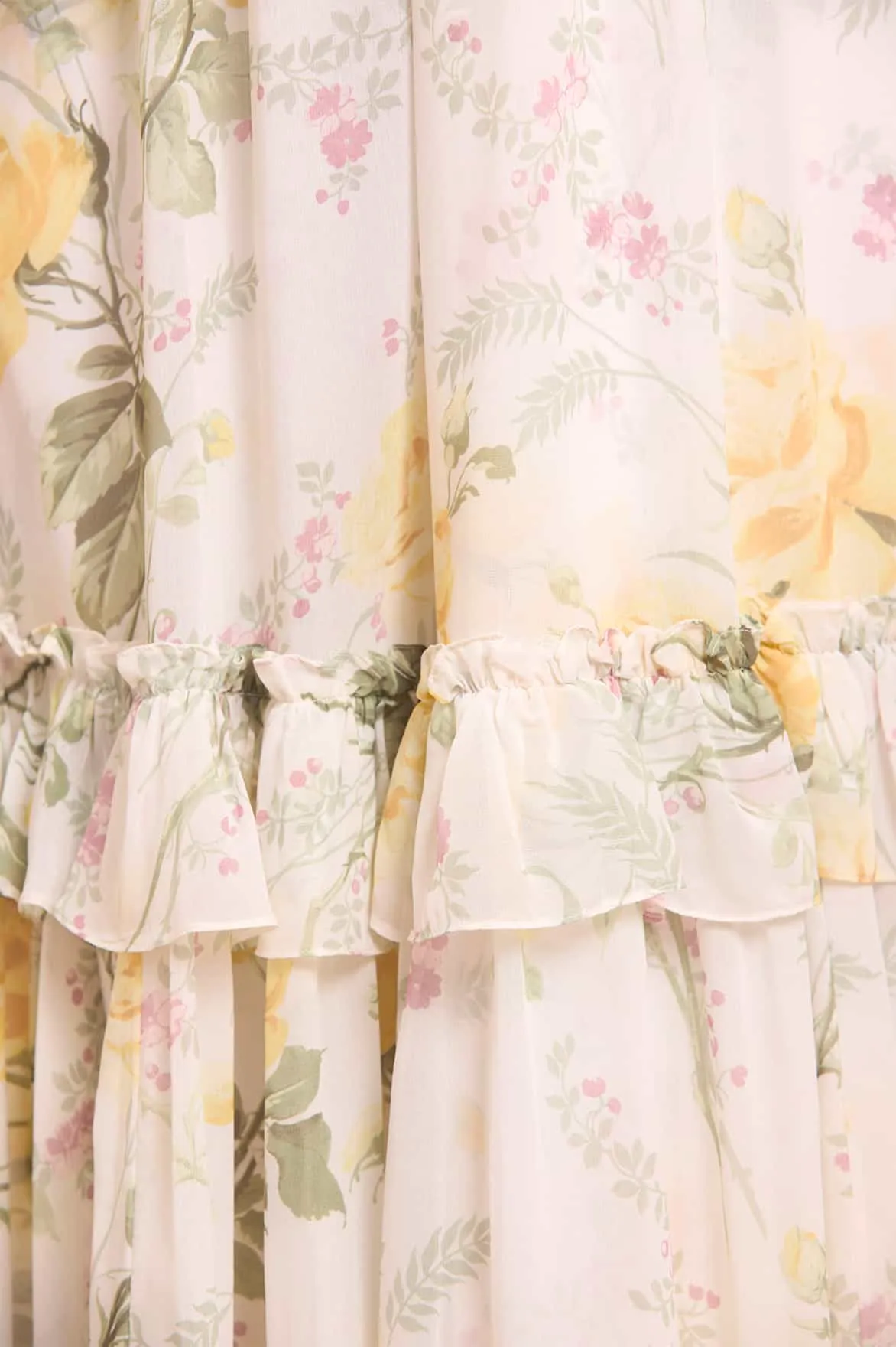 Artistic Edge Airy Touch Rose Chiffon Short Sleeve Ballerina Dress