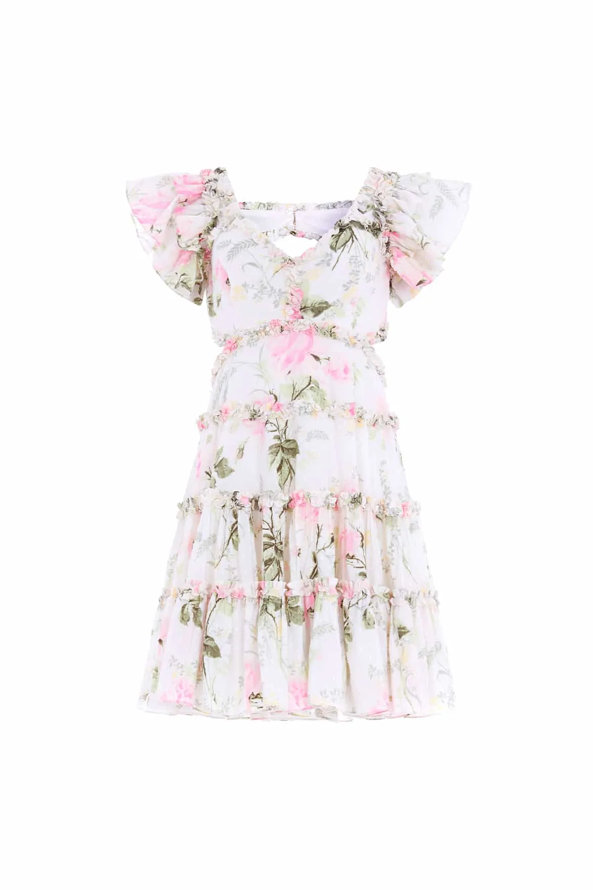 Rose Cotton Backless Mini Dress Lounge Ready