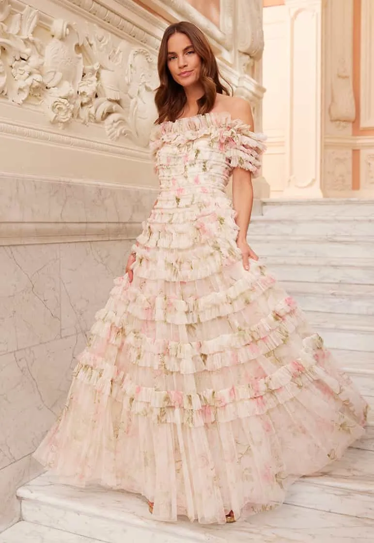 Rose Lisette Off-Shoulder Gown Walk Grace Work Mood