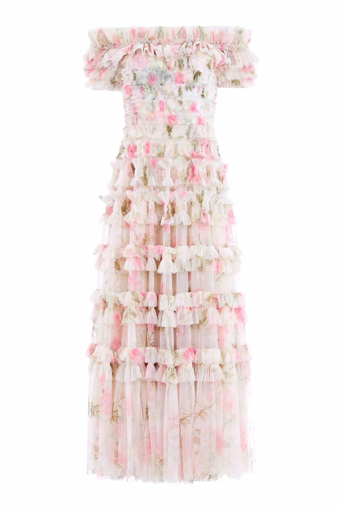 Bohemian-Style Family Glow Rose Lisette Off-Shoulder Gown