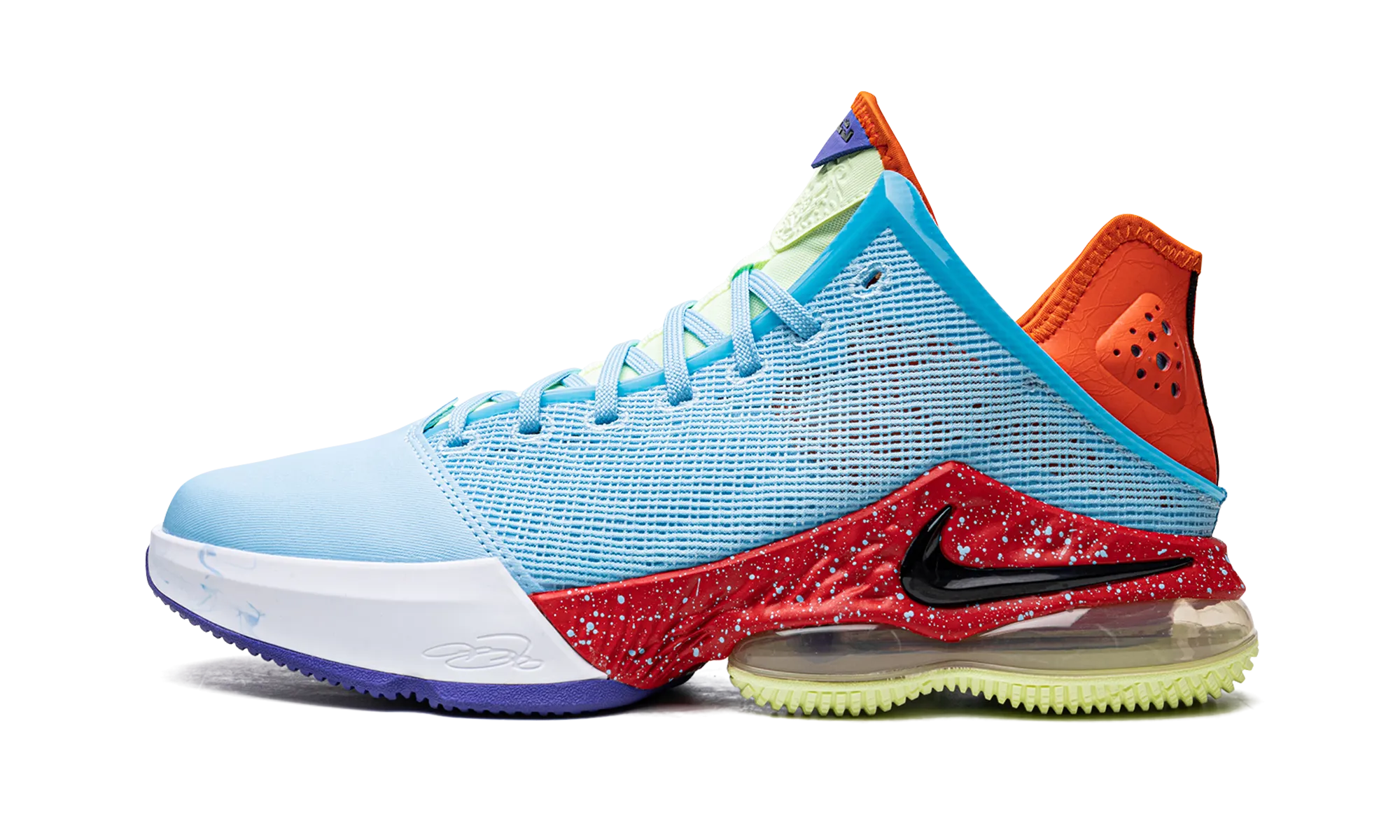 LeBron 19 Low "Blue Chill" Synthetic Overlay Support Ortholite Sockliner