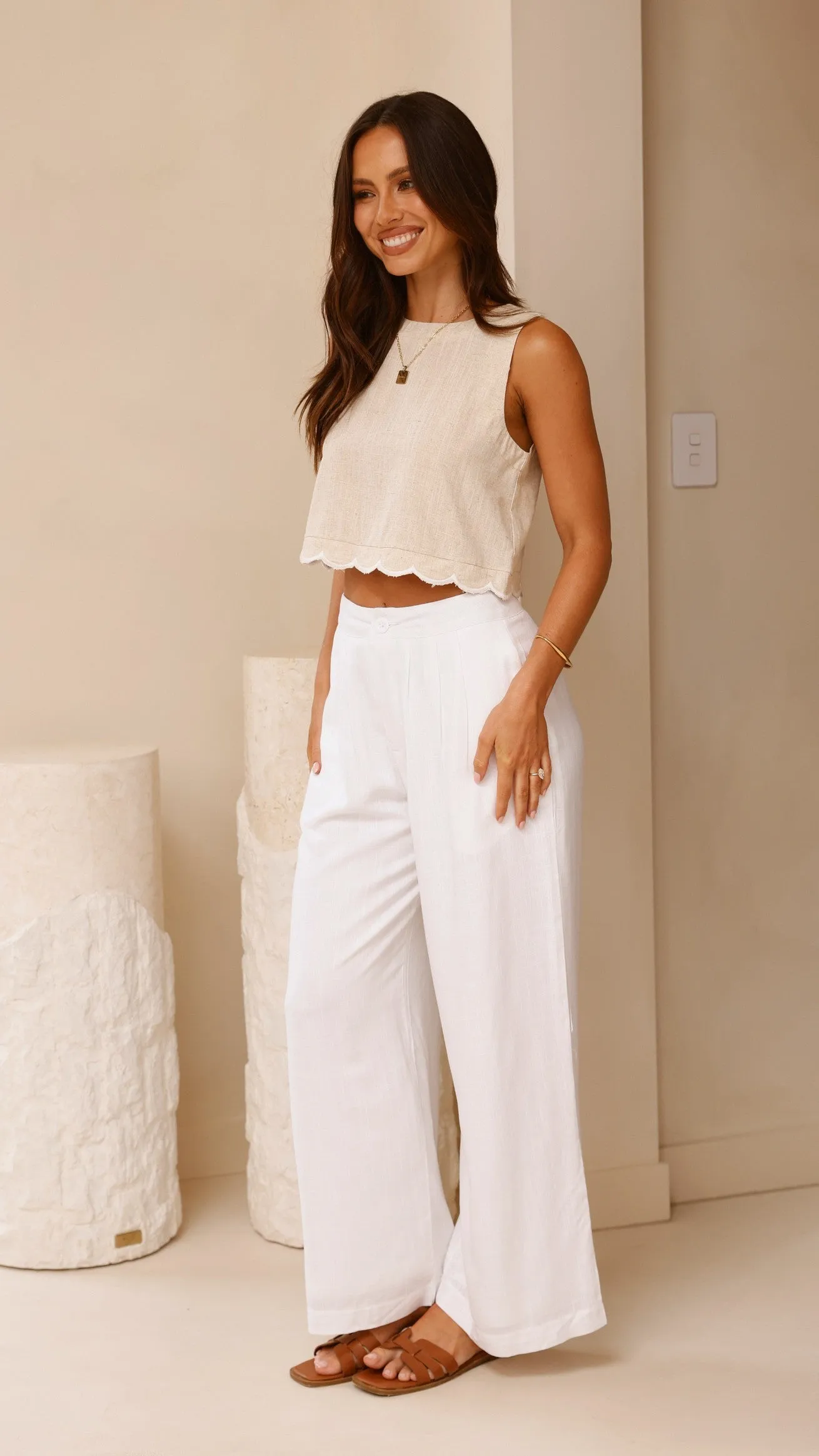 Sadie Top - Beige british retro Transitional Clothing