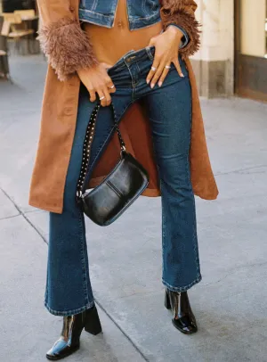 Samner Low Rise Bootcut Jeans Dark Blue Couple Look Eco Friendly All Day Wear