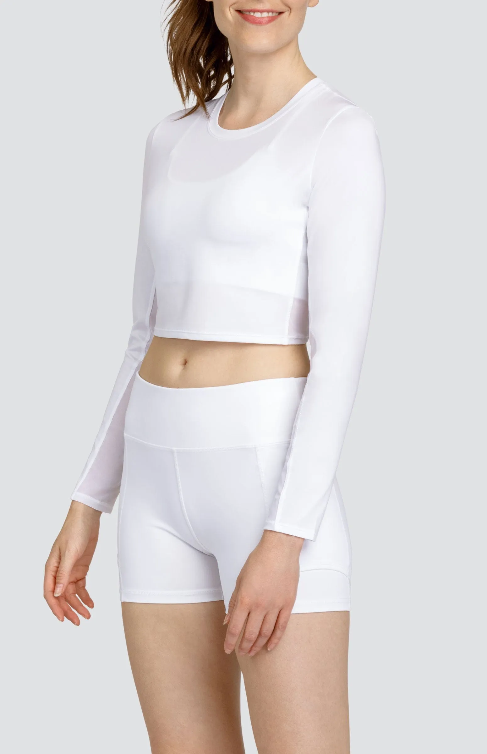 Comfy Flex Soft Finish Saya Crop Top - Chalk White - FINAL SALE