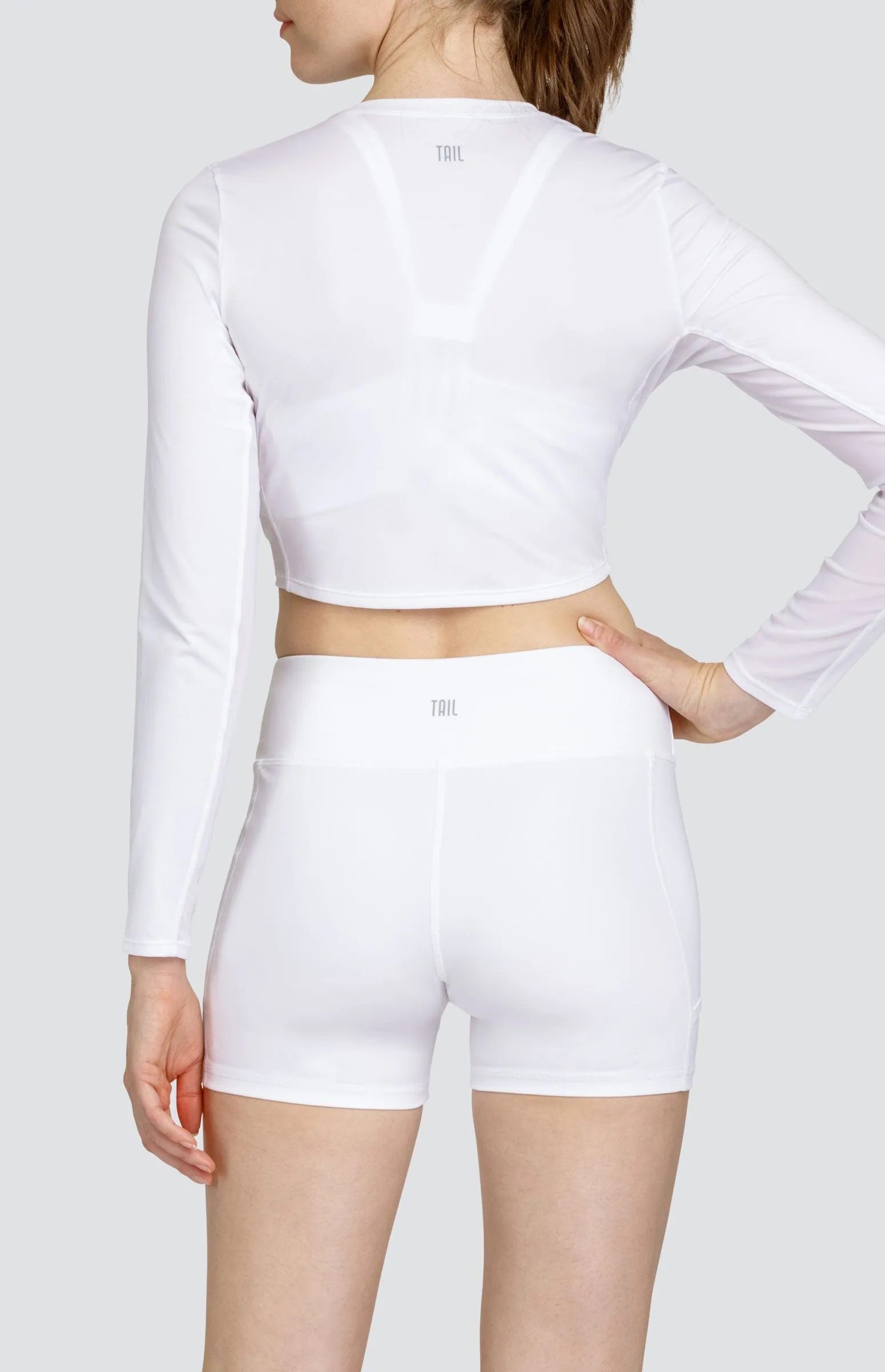 Saya Crop Top - Chalk White - FINAL SALE UV Protective Fabric