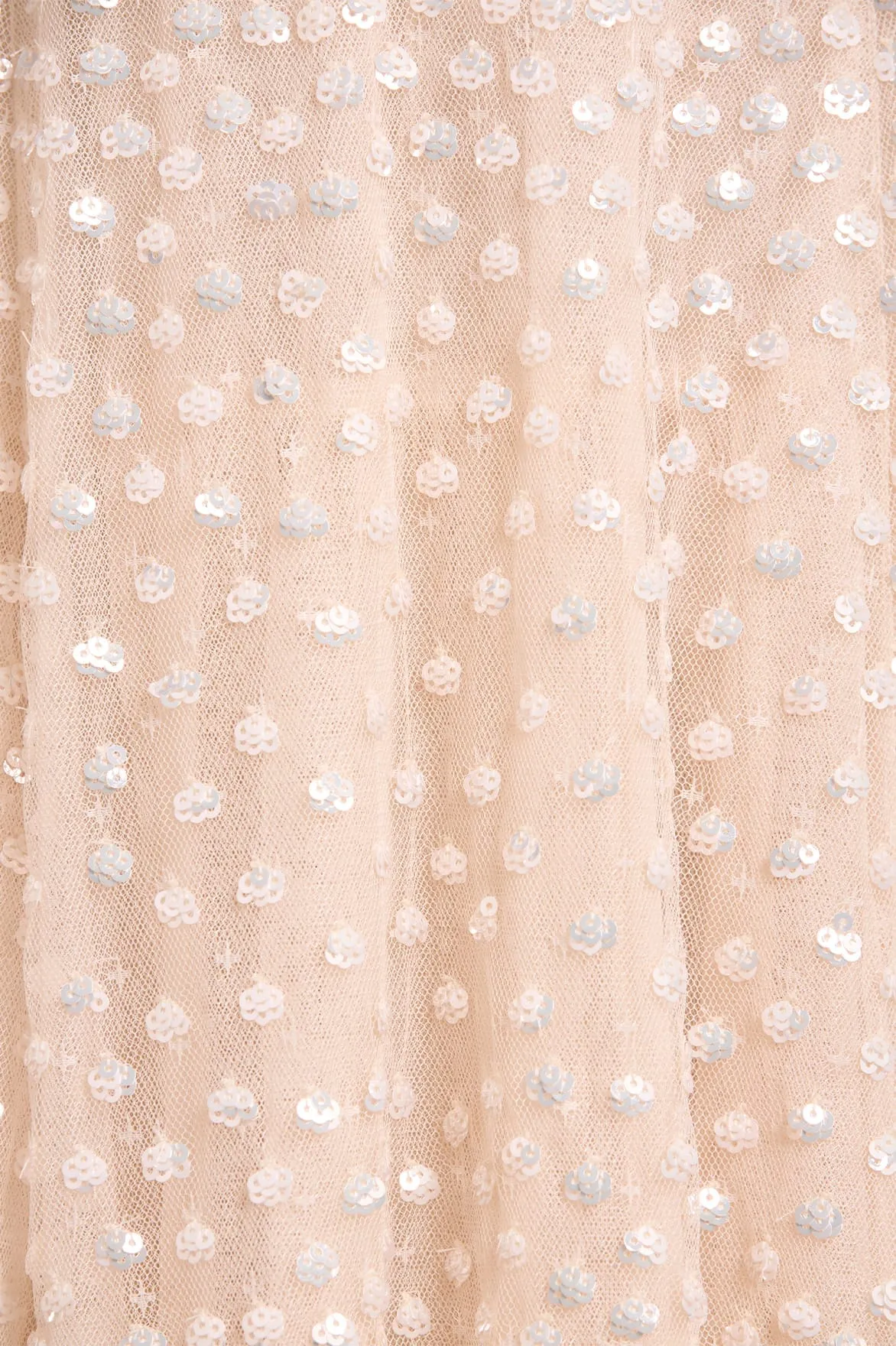 Scatter Dot Round Neck Ankle Gown Airy Feel Pure Color