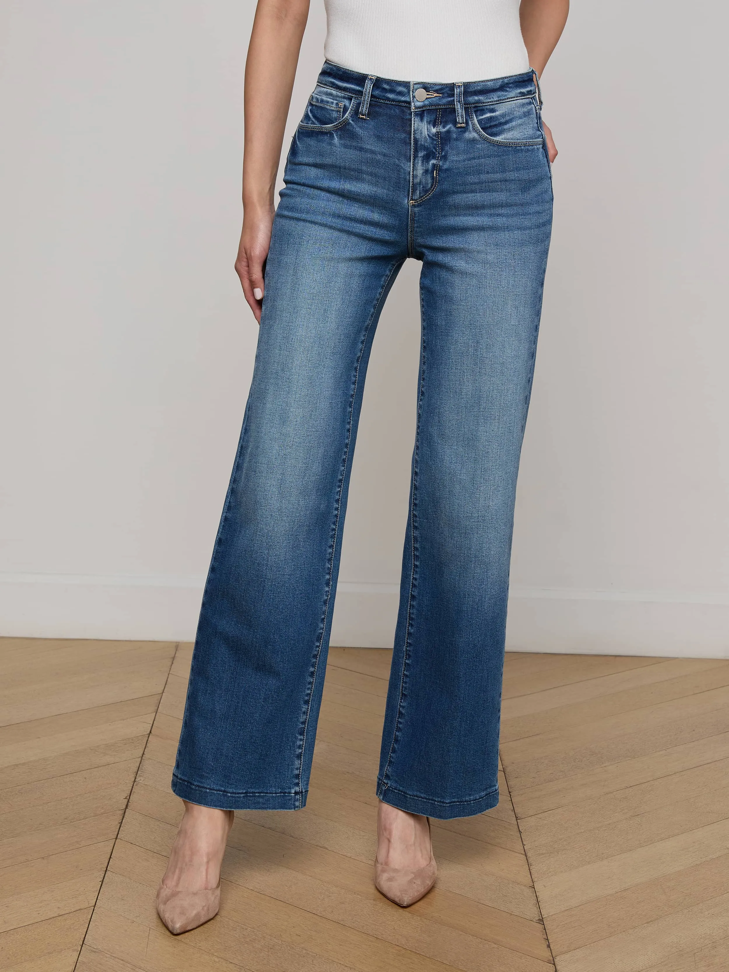 Scottie Wide-Leg Jean Comfortable Waistband