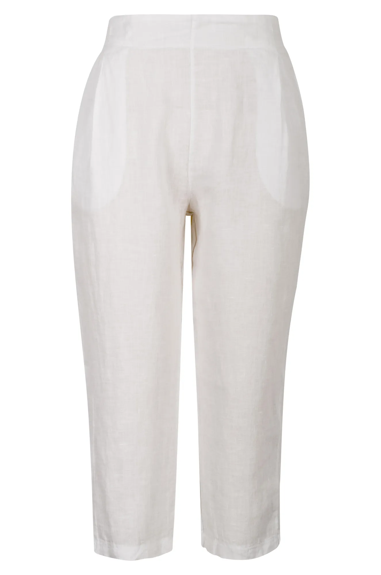 Made in Italy Mid Calf Pants | WHITE | 0206A1 Easy Fit Freedom Motion