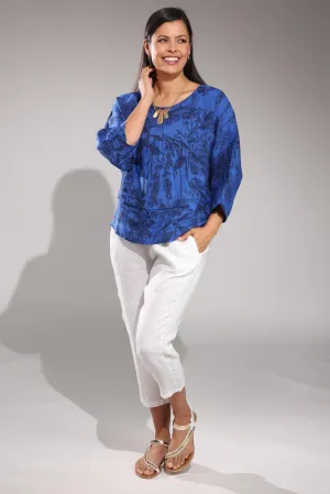 Made in Italy Mid Calf Pants | WHITE | 0206A1 Clean Fit Lined interior