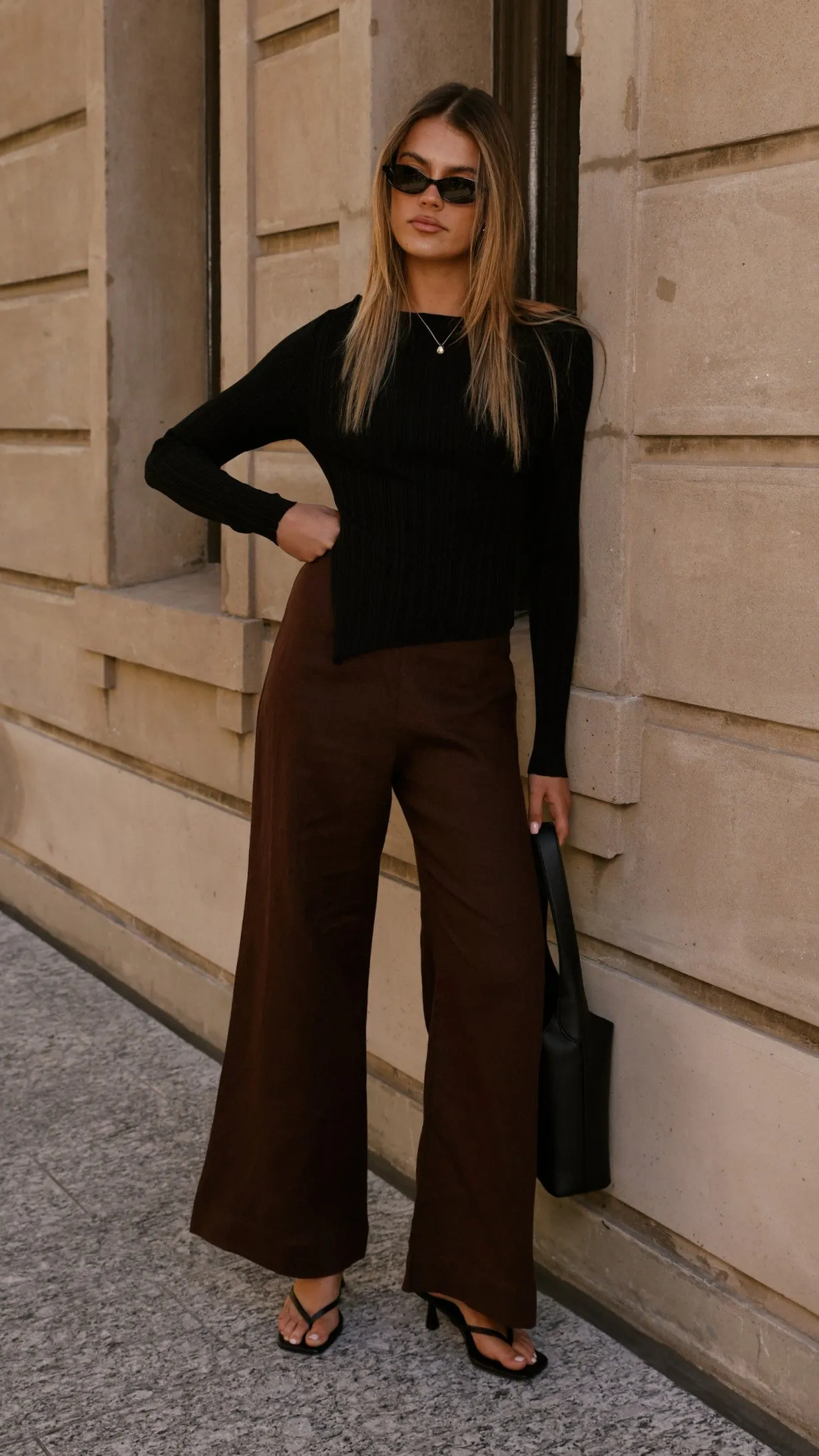 Zen Glow Isla Long Sleeve Top - Black