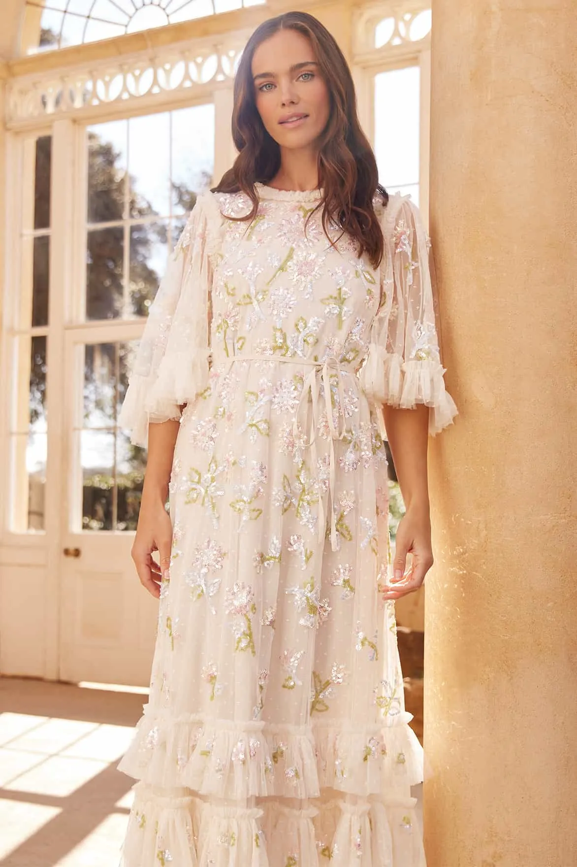 Classic sheath dress Sequin Dandelion Gloss Ballerina Dress