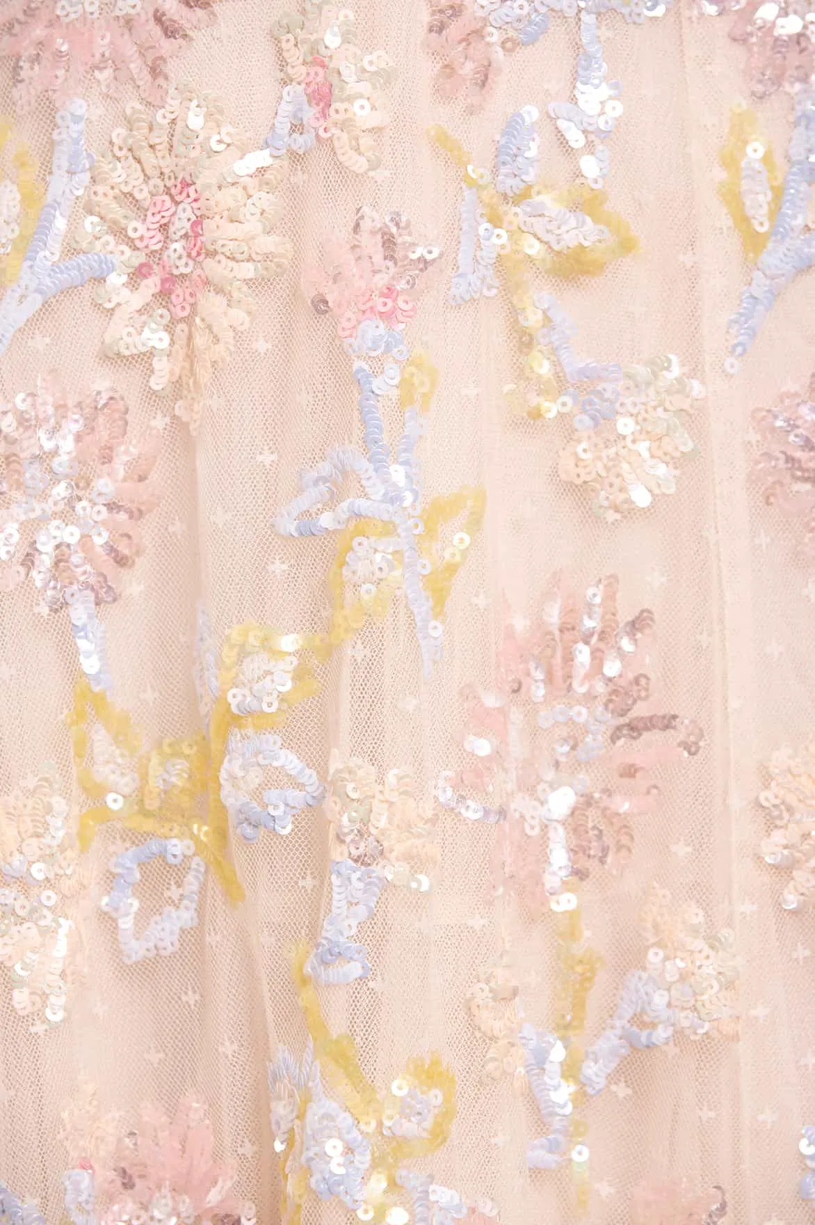 Sequin Dandelion Ruffle Ballerina Dress Clean Touch Smooth Blend