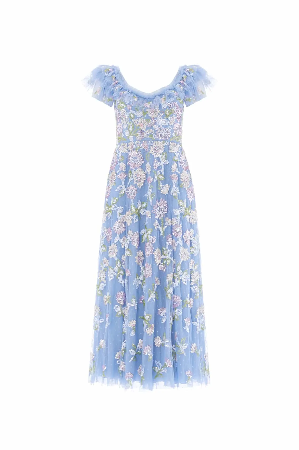 Sequin Dandelion Ruffle Ballerina Dress Casual Pick Feminine fit-and-flare silhouette