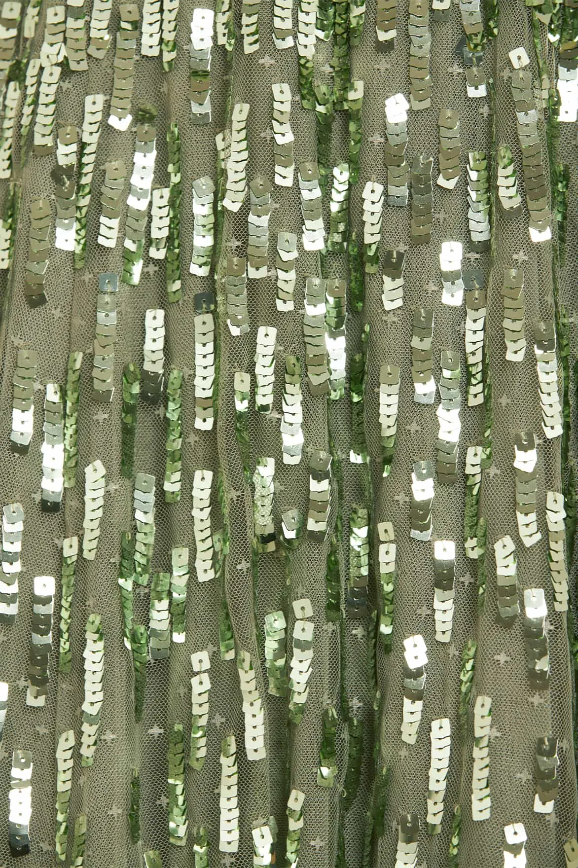 Sequin Dash Long Sleeve Ankle Gown Contemporary Design Monochrome Mood