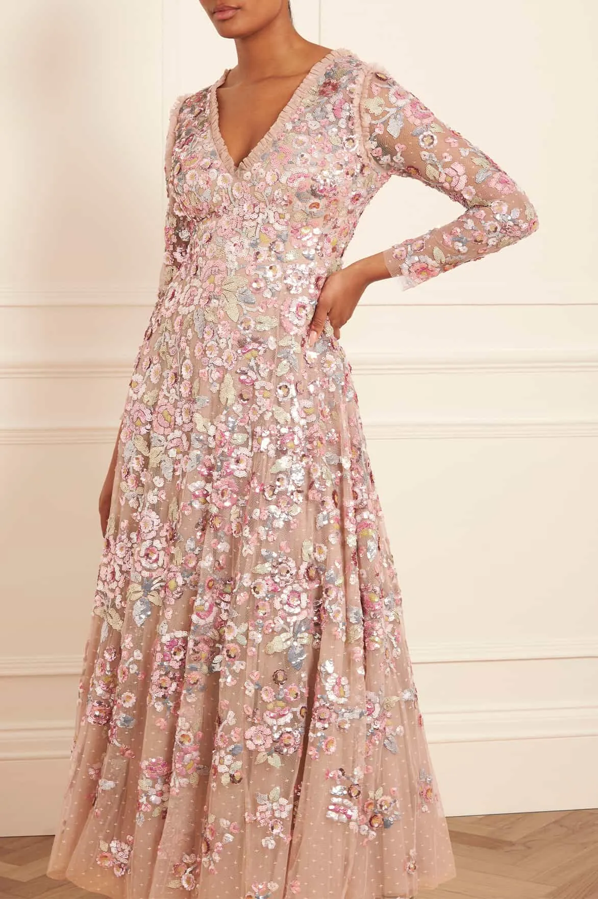 All-day style Sequin Paradise Long Sleeve Gown