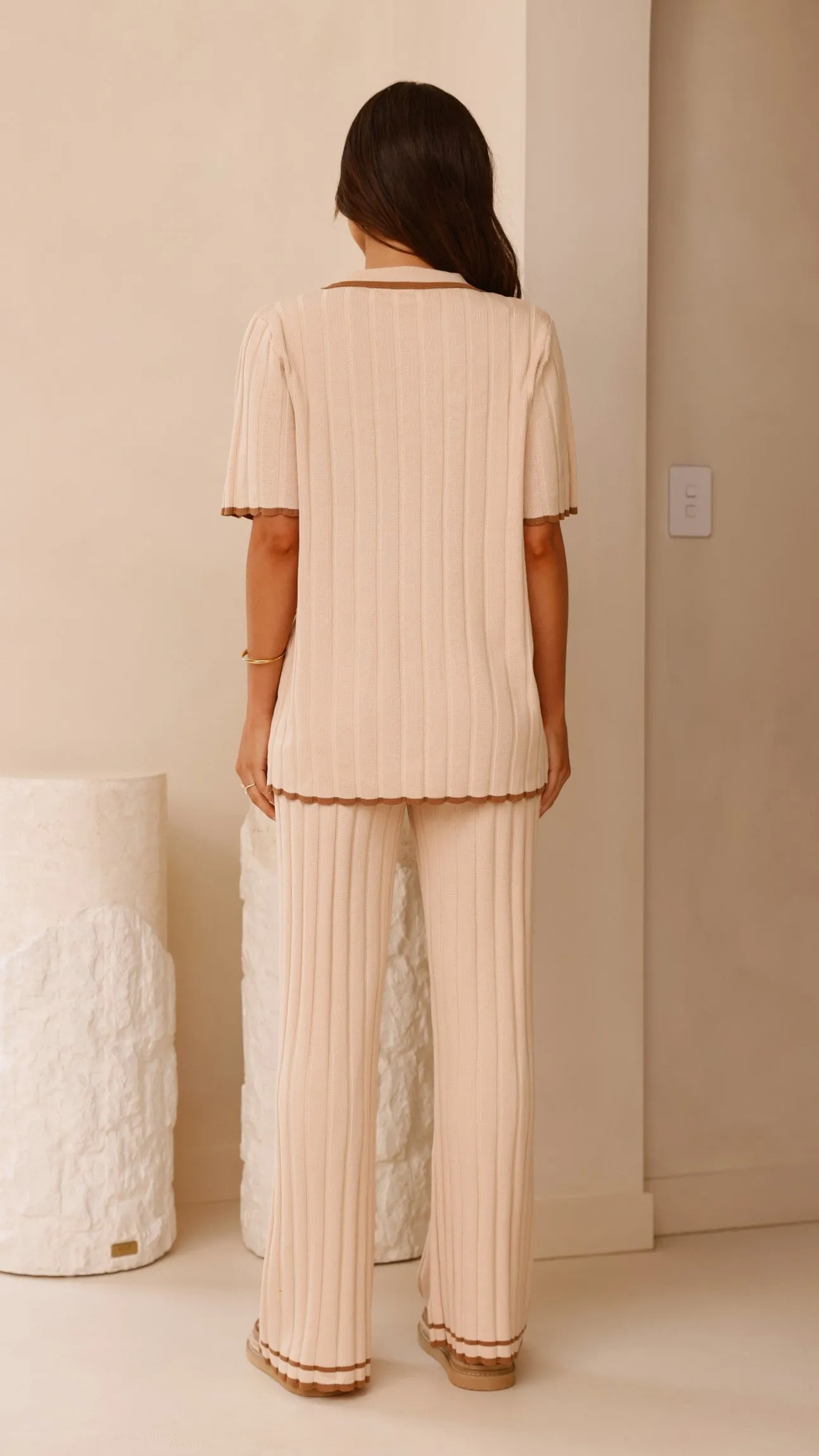 Tale Core Timeless Skirt Shaylie Button Up Shirt - Beige