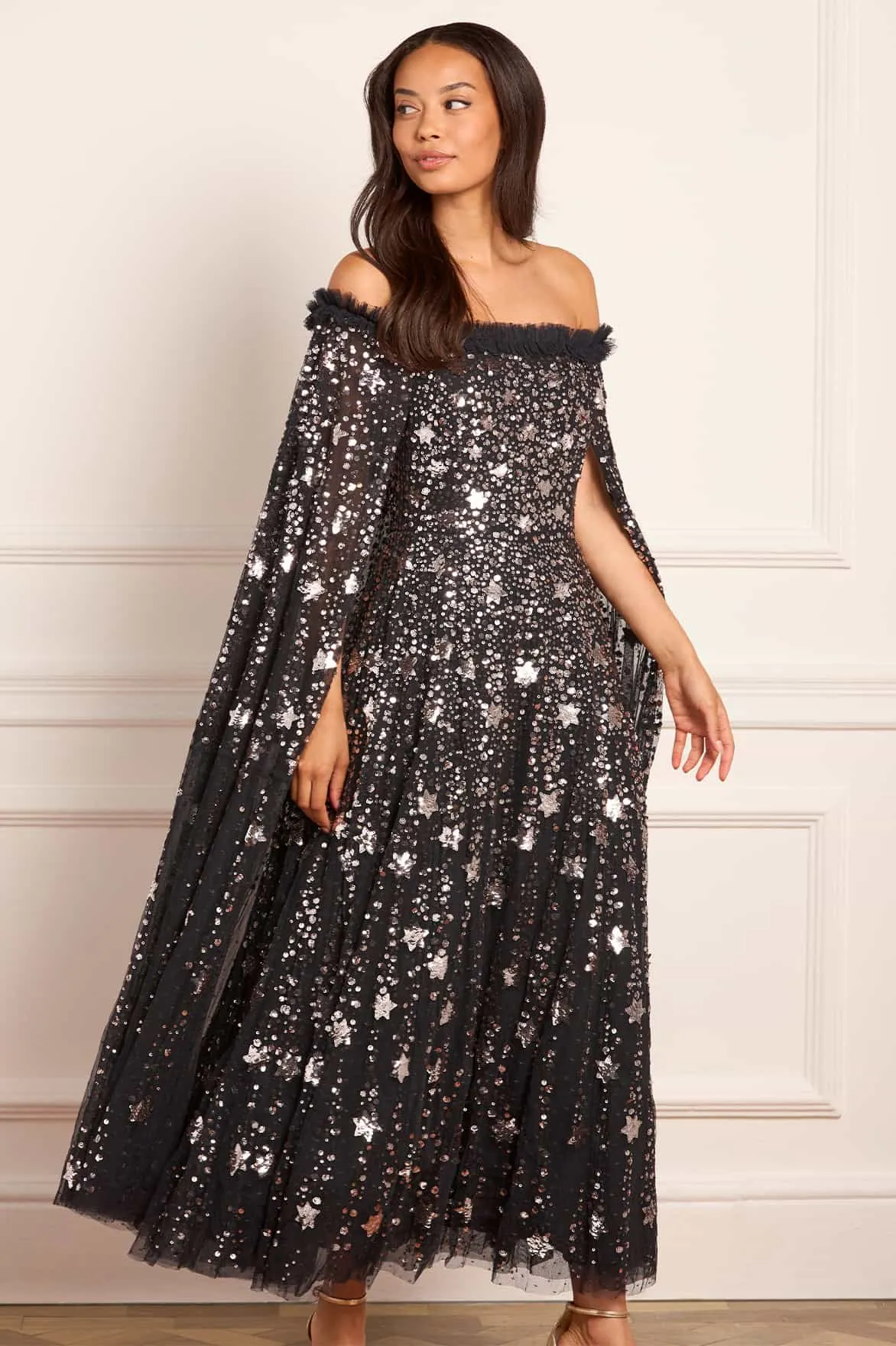 Shooting Stars Cape Ankle Gown Warm Touch