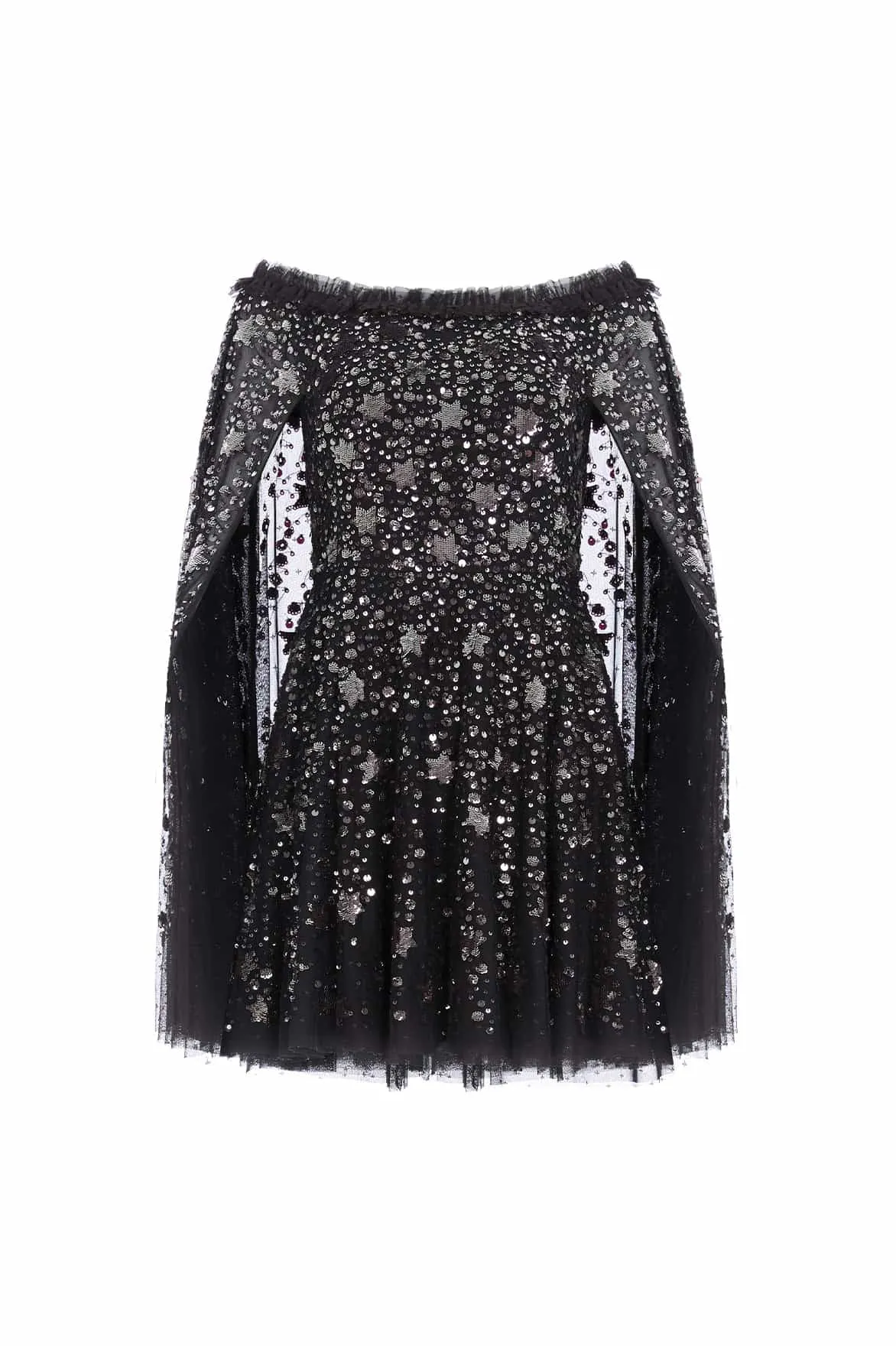 Beach Walk Shooting Stars Cape Micro Mini Dress