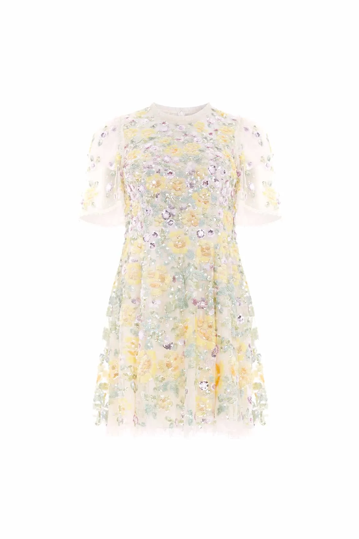 Elina Rose Short Sleeve Mini Dress MoldResistantTexture Off-Shoulder