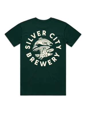 Fresh Comfort Style Stone Wash Process Silver City Brewery ?? Sea & Sky Badge Tee