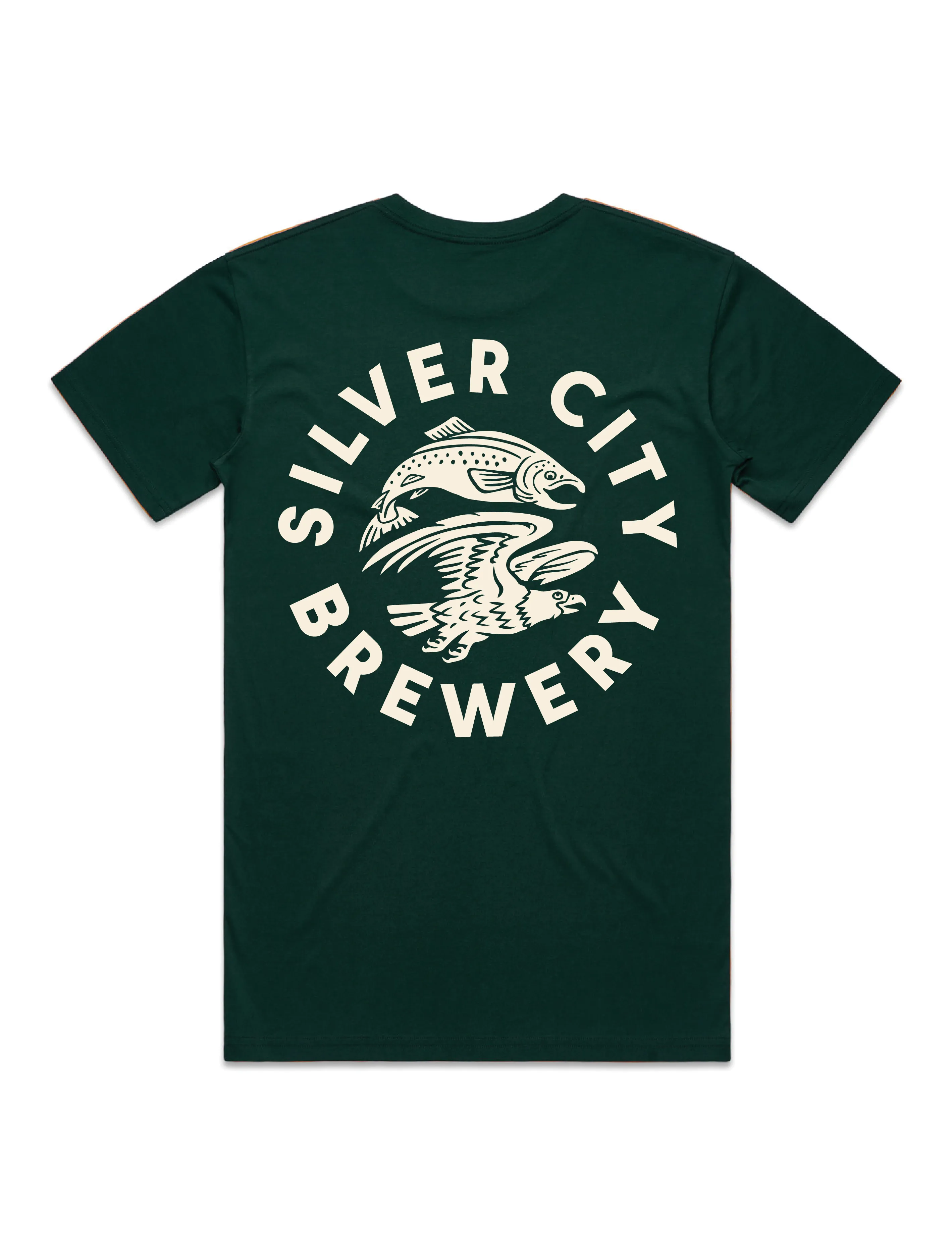 Fresh Comfort Style Stone Wash Process Silver City Brewery ?? Sea & Sky Badge Tee