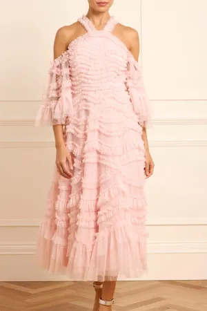 Bronte Off-Shoulder Ballerina Dress Sleek Draping Refined Feel