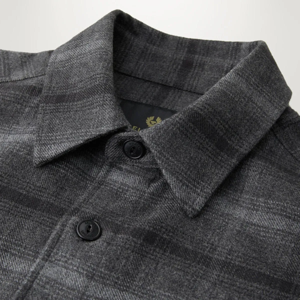 Belstaff - Fallgate Check Shirt in Dark Charcoal Soft and Relaxed
