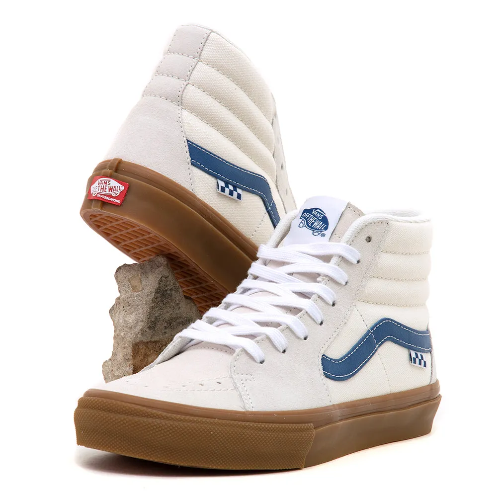 Skate Sk8-Hi (Marshmallow / Blue / Gum) VBU Gold Tone Comfort Outsole