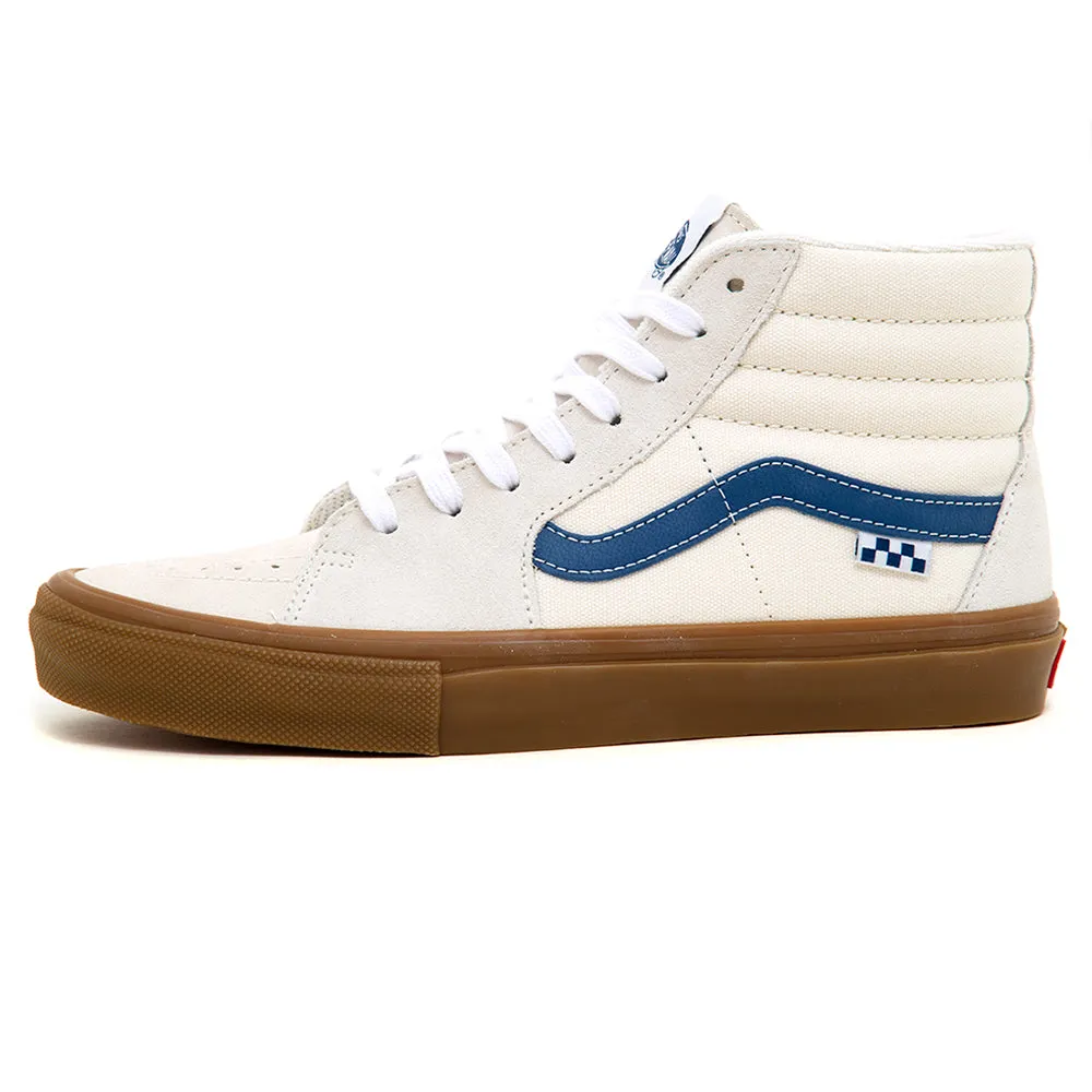 Skate Sk8-Hi (Marshmallow / Blue / Gum) VBU Block Walk Durable Build Hiking Trails