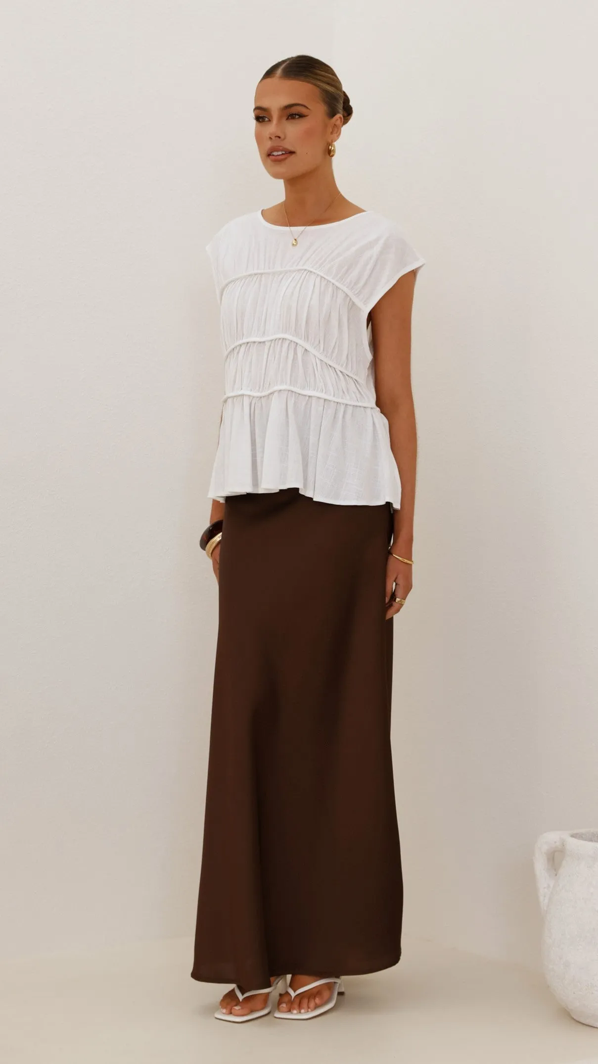 Evelyn Top - White Cozy Pullover