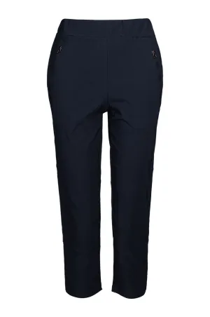No Gap Waistband Fashion Forward Mid Calf Pant | NAVY | 2161C1