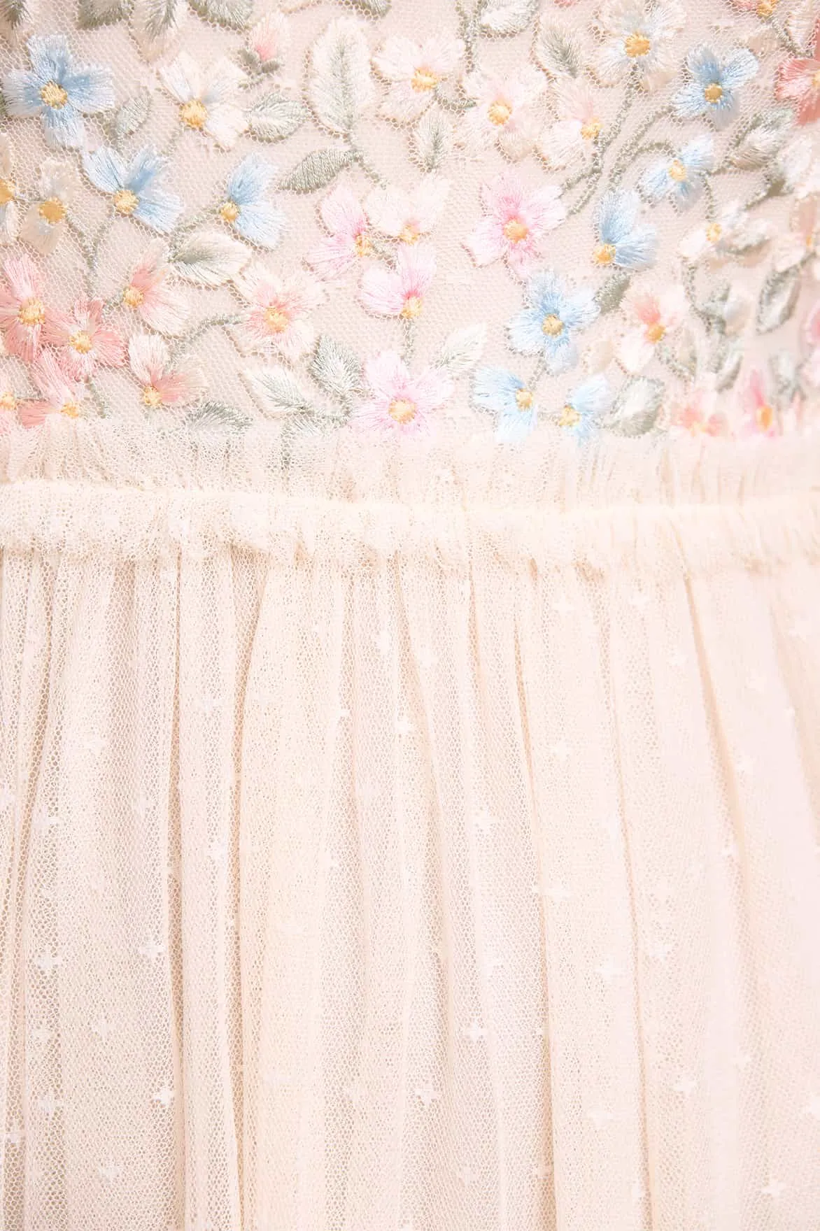 Versailles Ditsy Bodice Ankle Gown Minimalist Look FlexibleClosure