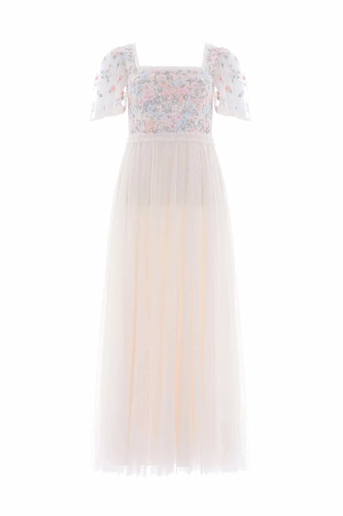 Sunny Lace Soft Profile Versailles Ditsy Bodice Ankle Gown