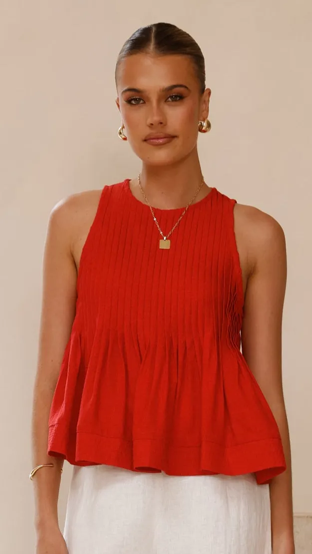 Virtue Top - Red Korean Fresh