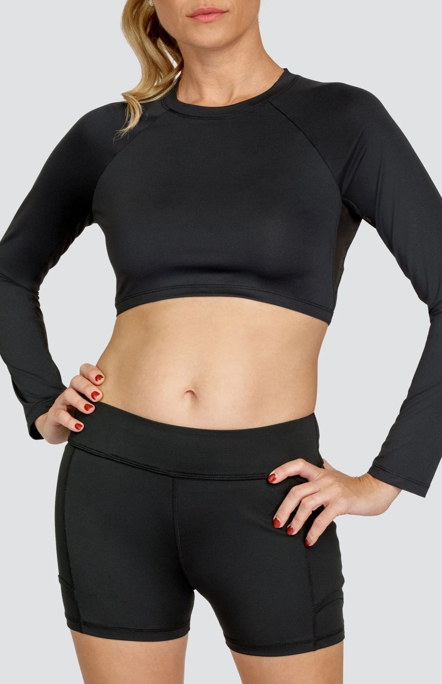 Breathable Cotton Fabric Sasha Layering Top - Onyx Black - FINAL SALE