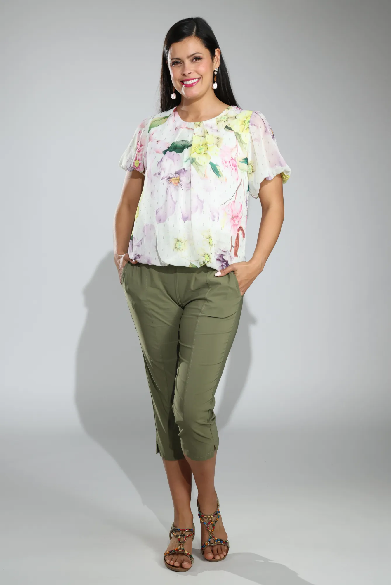 Mid Calf Pants | THYME | 6721C1 Quick Slip Street Active