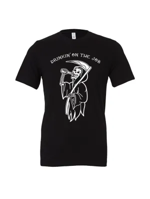 Drinkin' On The Job ?? Unisex T-Shirt V neck Stretch Design