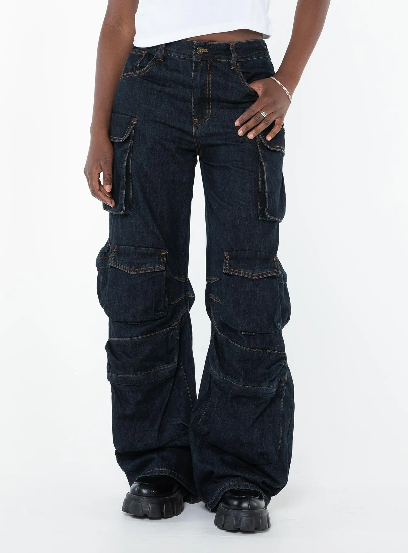 Smokeshow Jeans Dark Denim Urban Explorer Picnic Style Tailored Style