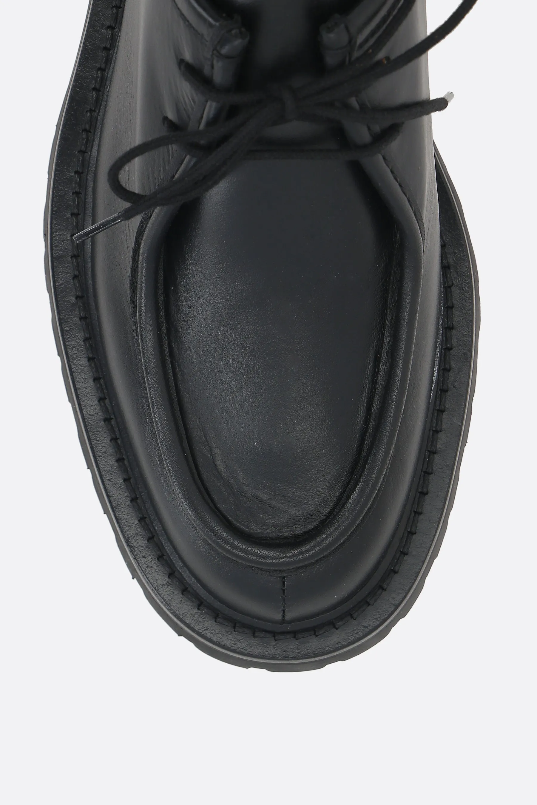 smooth leather lace-up shoes Water resistant coating Stretch Laces