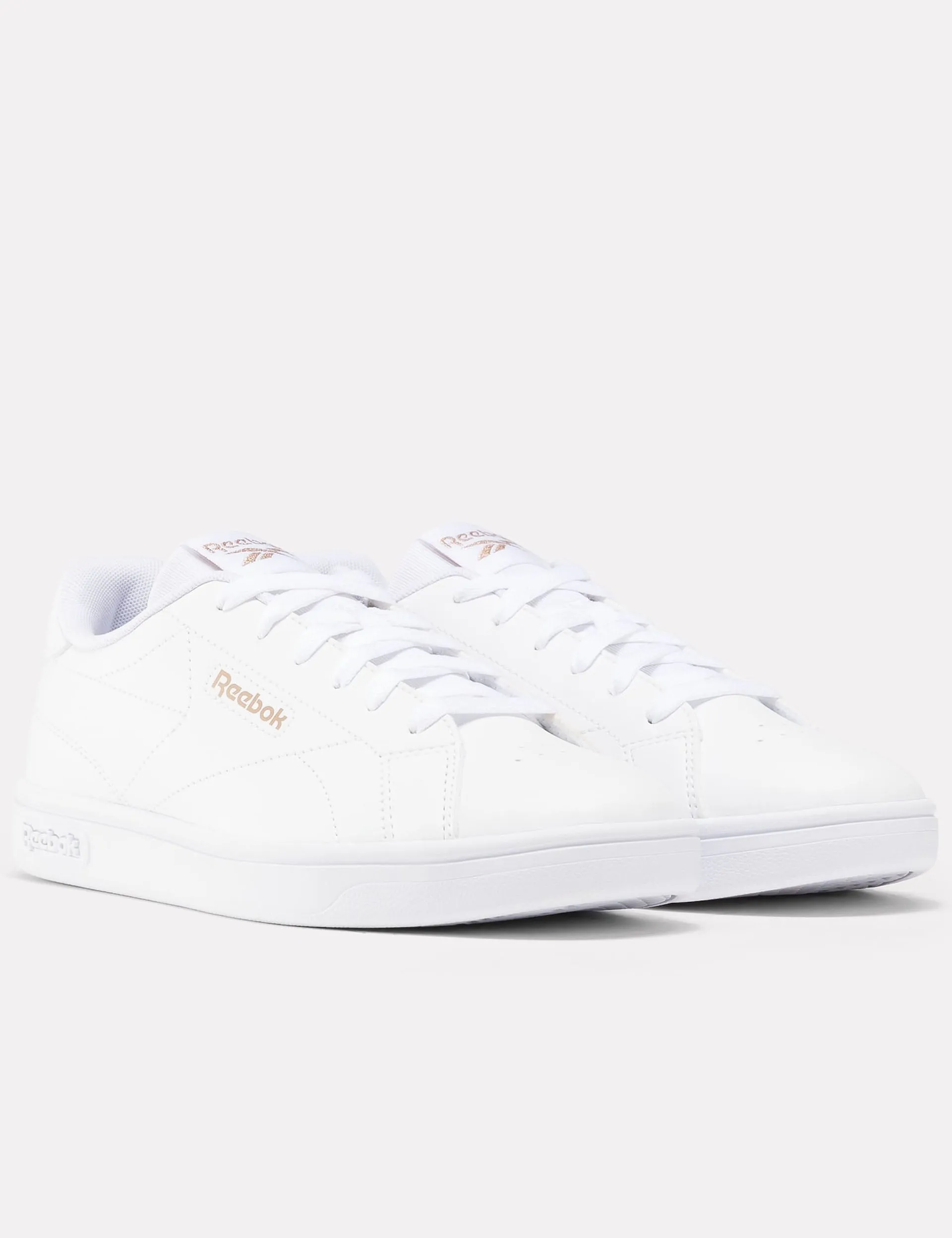 Classic Shoes Comfortable Outsole Court Clean Sneakers - White/Rose Gold