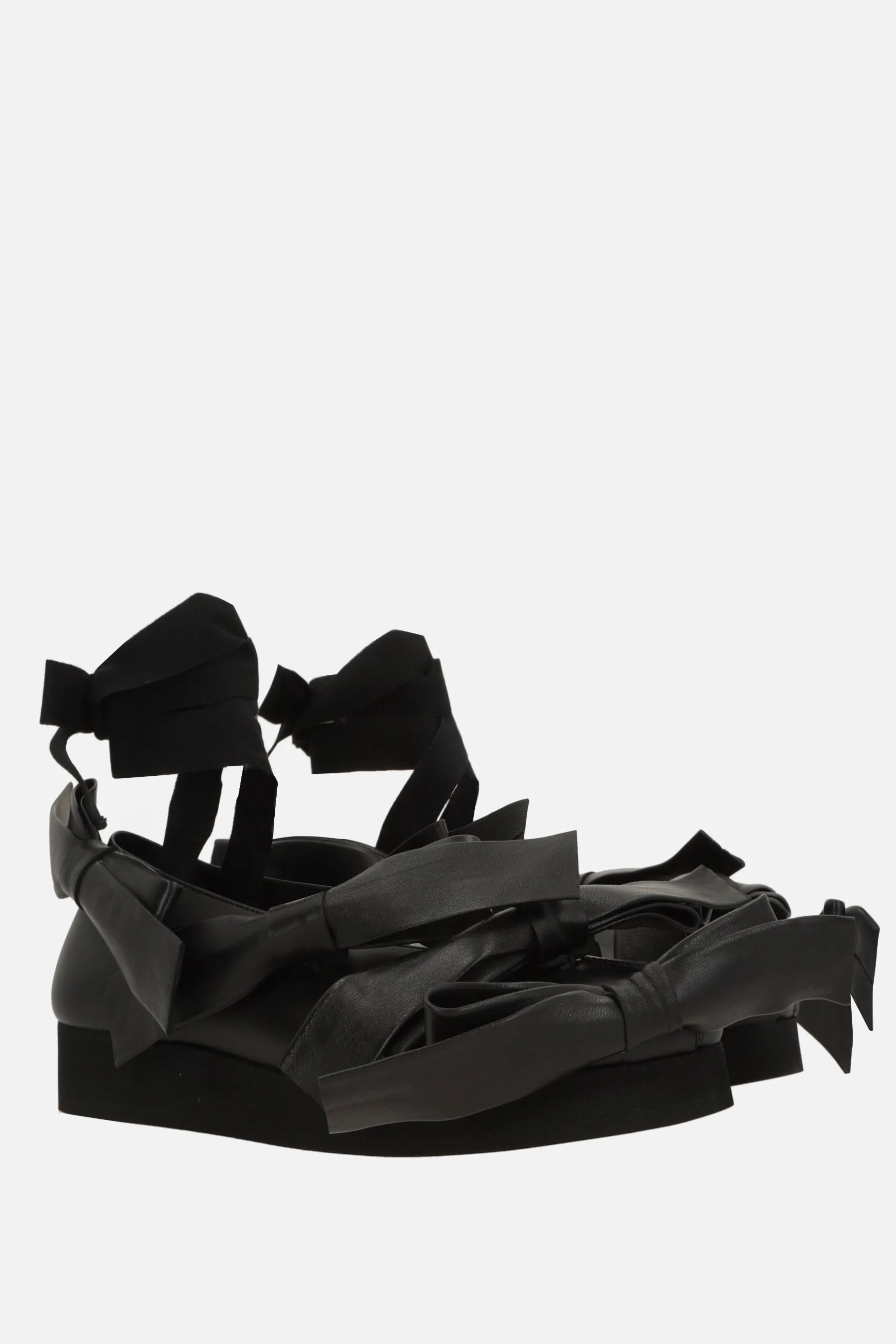 ballet flat in smooth leather with bows Easy Routine