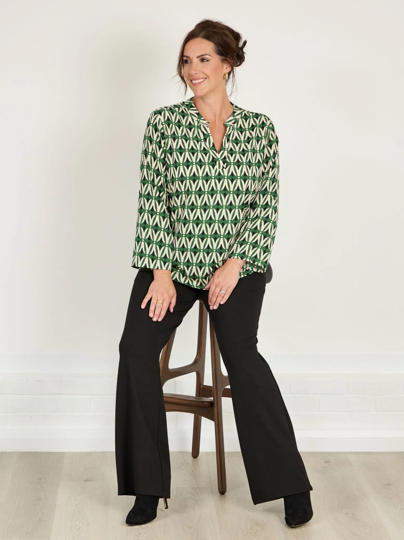 Travel Friendly Flexible Fit Rosanna Ponte Di Roma Bootcut - Black